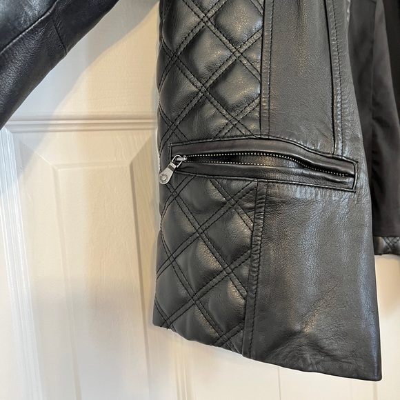 Banana Republic black leather jacket and coordinating dress - Picture 8 of 12